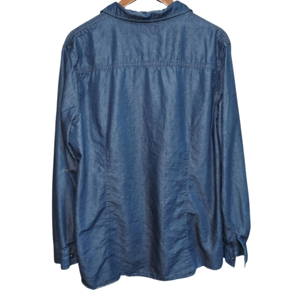 Home Folk Floral Aztec Embroidered Denim Shirt - Picture 3 of 8